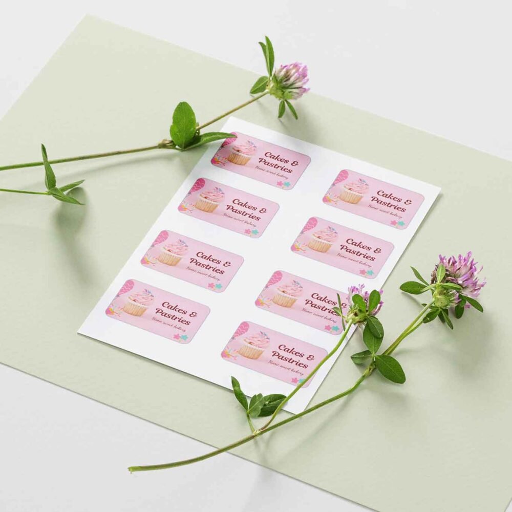 Right Angle Sticker Custom Rounded Corner Rectangle Stickers | Packwhole