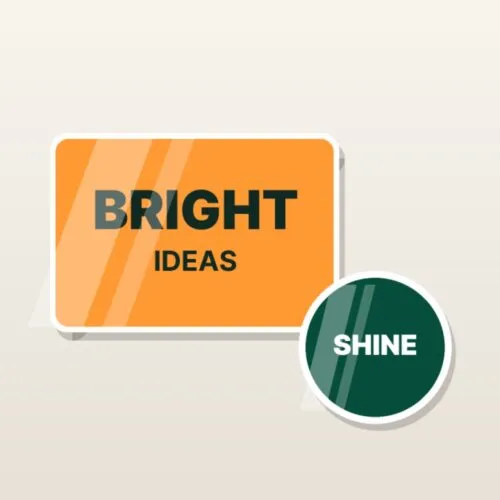 Glossy coated paper stickers