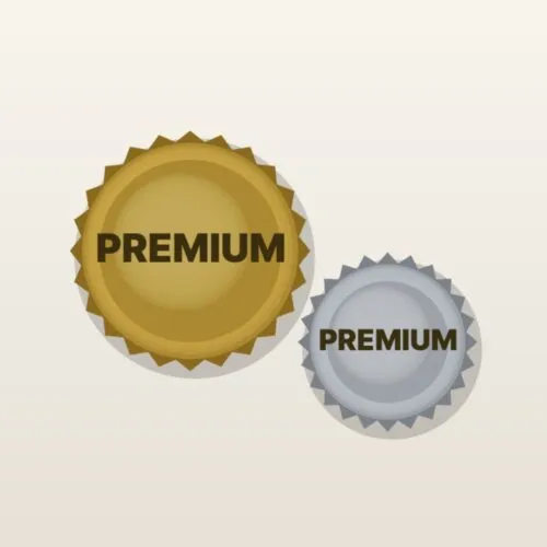 Gold and silver metallic seal stickers