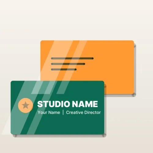 Glossy business cards with a shiny finish