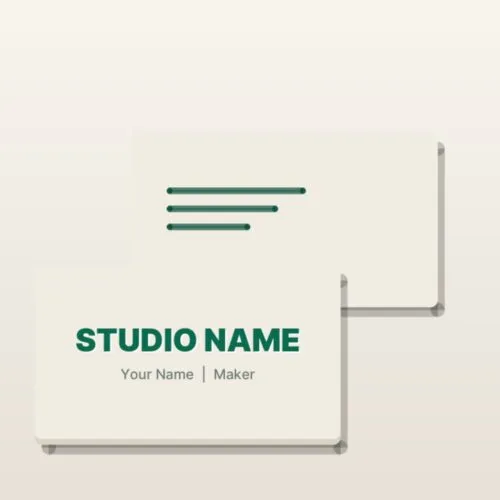 Letterpress business cards with pressed text