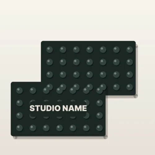 Raised spot UV business cards