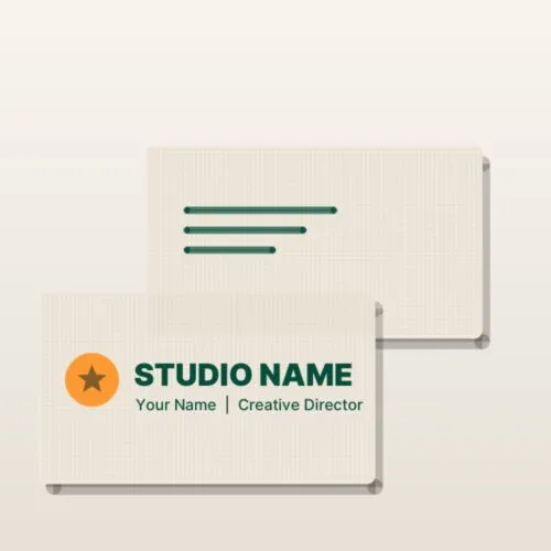 Textured linen business cards