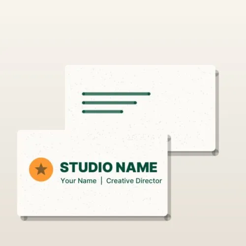 Uncoated natural paper business cards